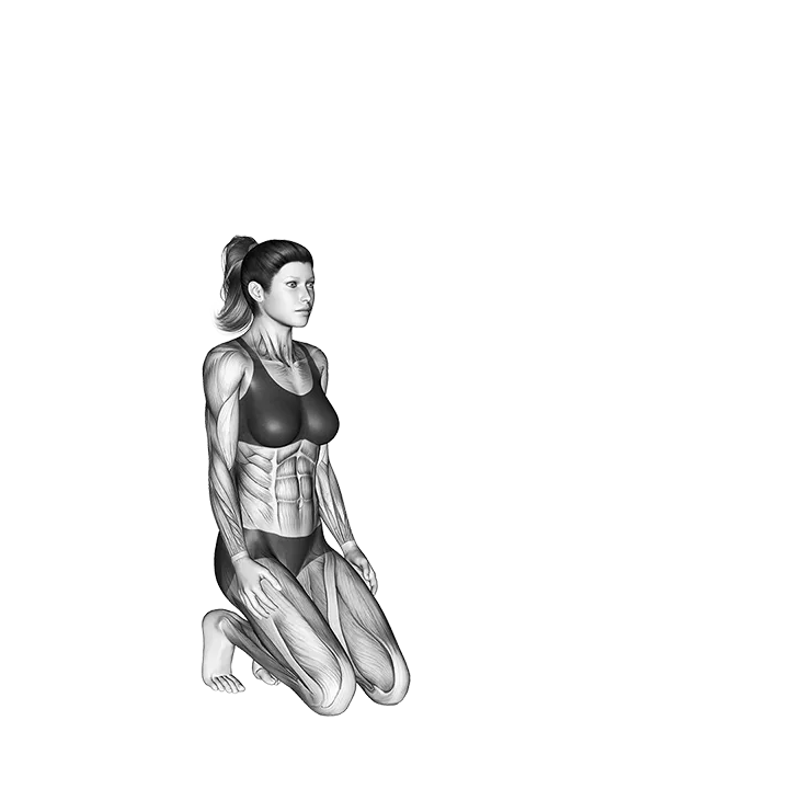 Crescent Moon Pose exercise animation (Female)