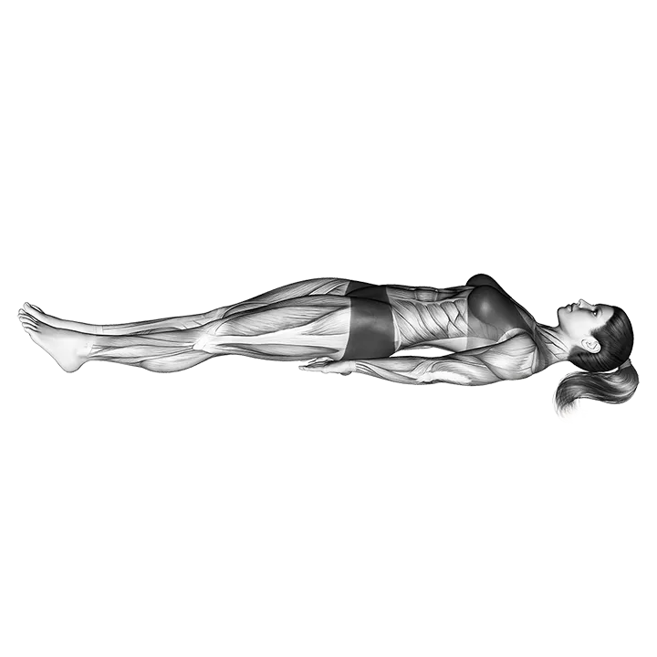 Fish Pose Matsyasana exercise animation (Female)