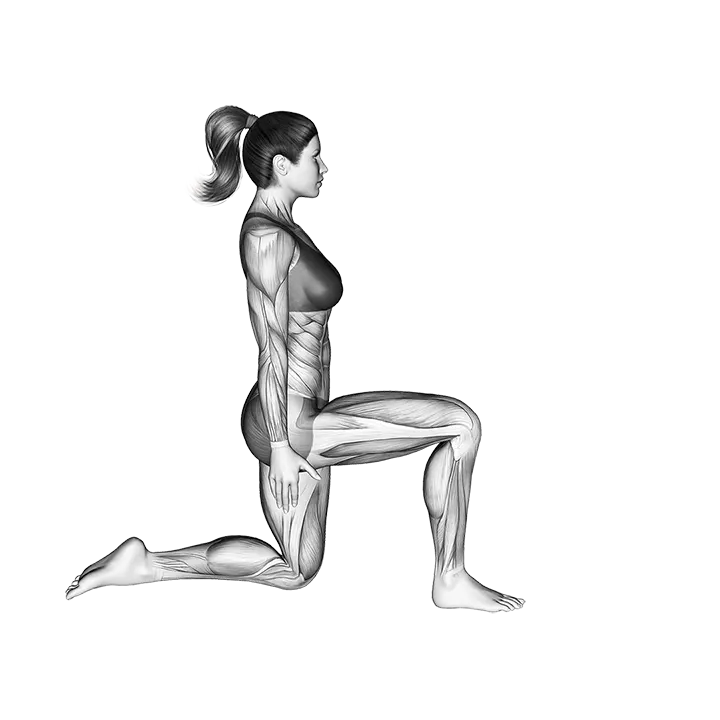 Revolved Side Angle Pose Parivrtta Parsvakonasana exercise animation (Female)