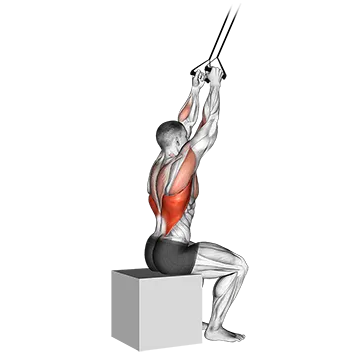 Band close-grip pulldown