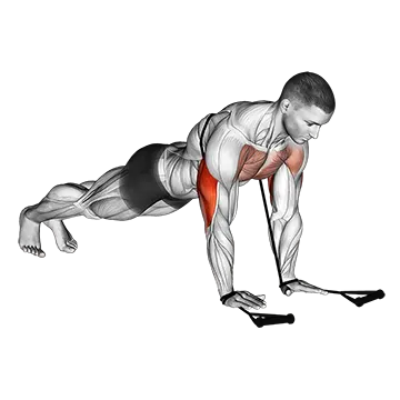 Band close-grip push-up