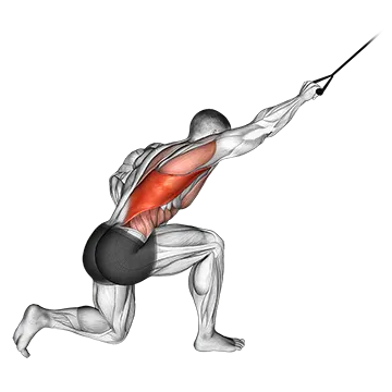 Band kneeling one arm pulldown