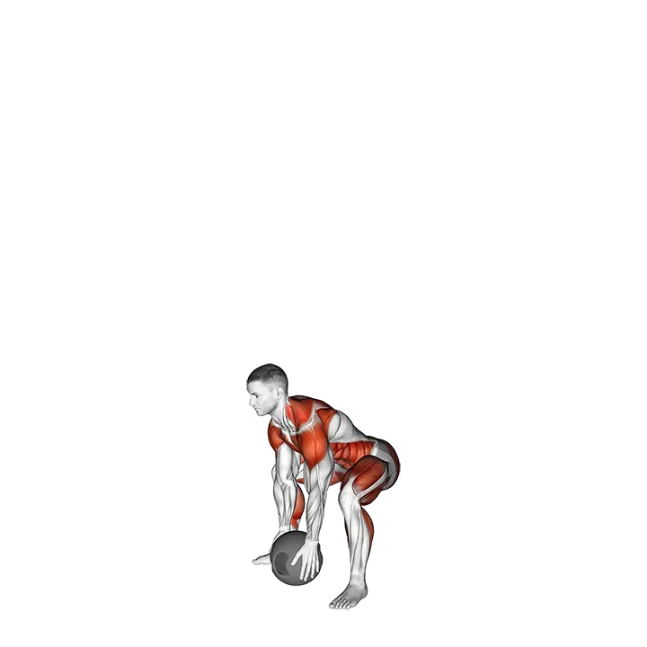 Medicine Ball Overhead Toss exercise animation (Male)