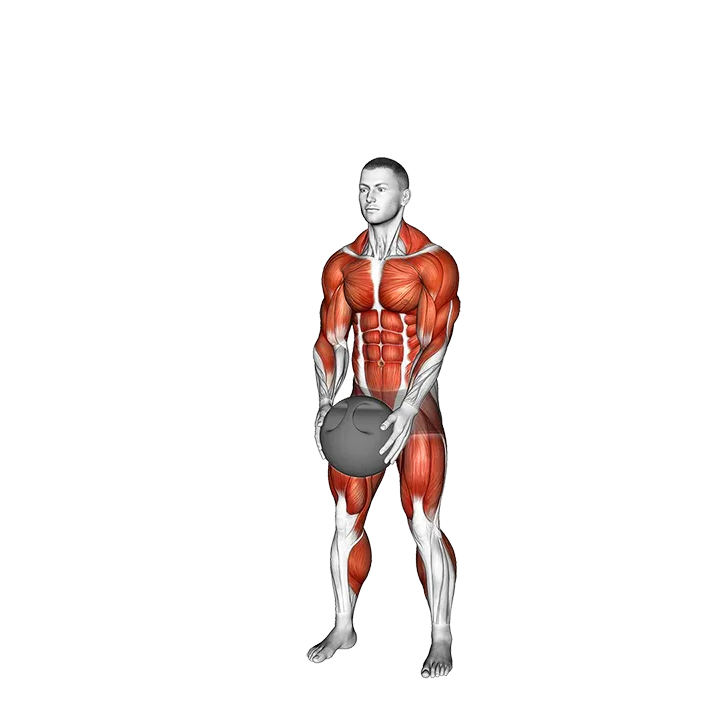 Medicine Ball Overhead Slam Circle exercise animation (Männlich)