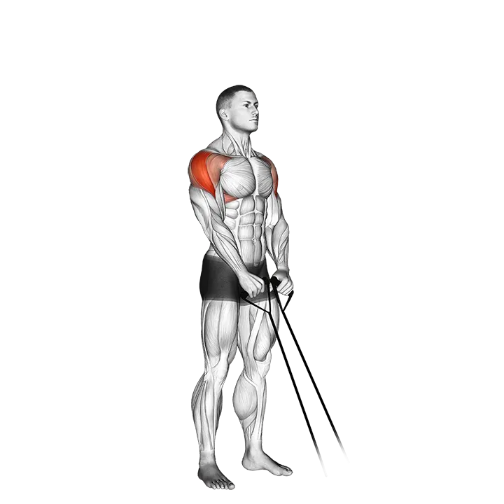 Band Y-raise exercise animation (Männlich)