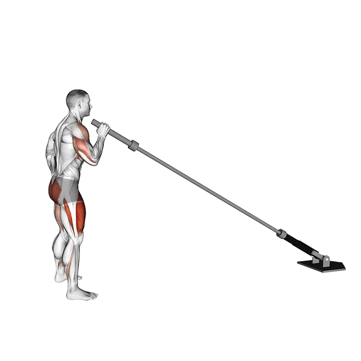 Landmine Single Arm Push Press exercise animation (Male)