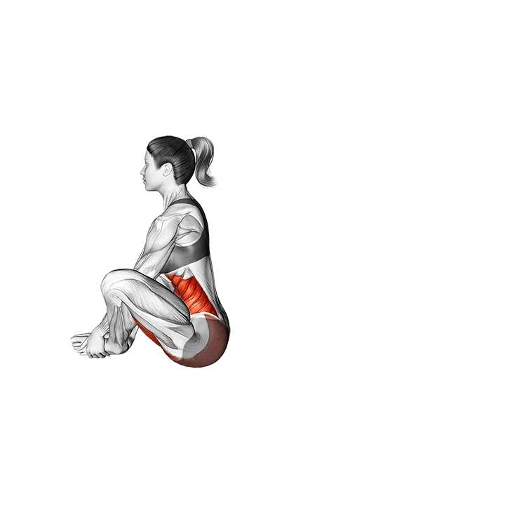 Butterfly Back Roll exercise animation (Female)