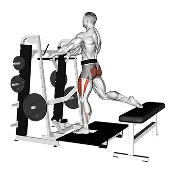 Lever Belt Bulgarian Split Squat