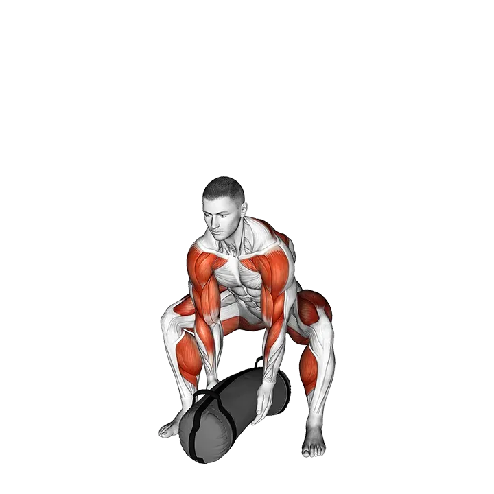 Weighted Sandbag Shouldering exercise animation (Male)