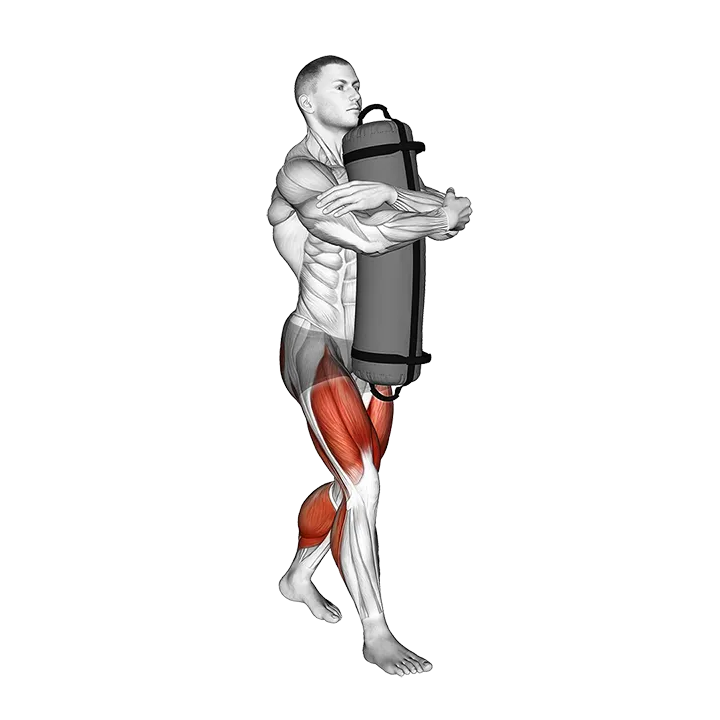 Weighted Sandbag Carry (Bear Hug) exercise animation (Male)