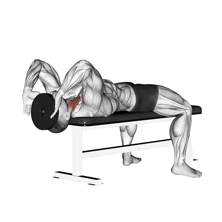 Weighted Lying Neck Flexion exercise animation (Hombre)