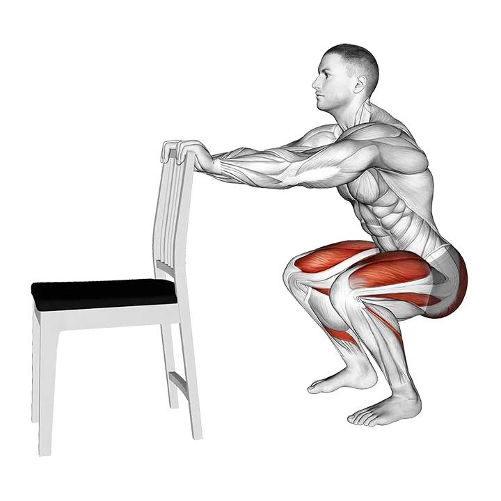Squat Mobilization exercise animation (Male)