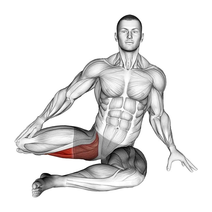 90 to 90 Press Stretch exercise animation (Male)
