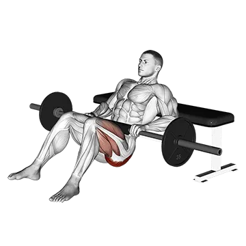 Barbell one leg hip thrust