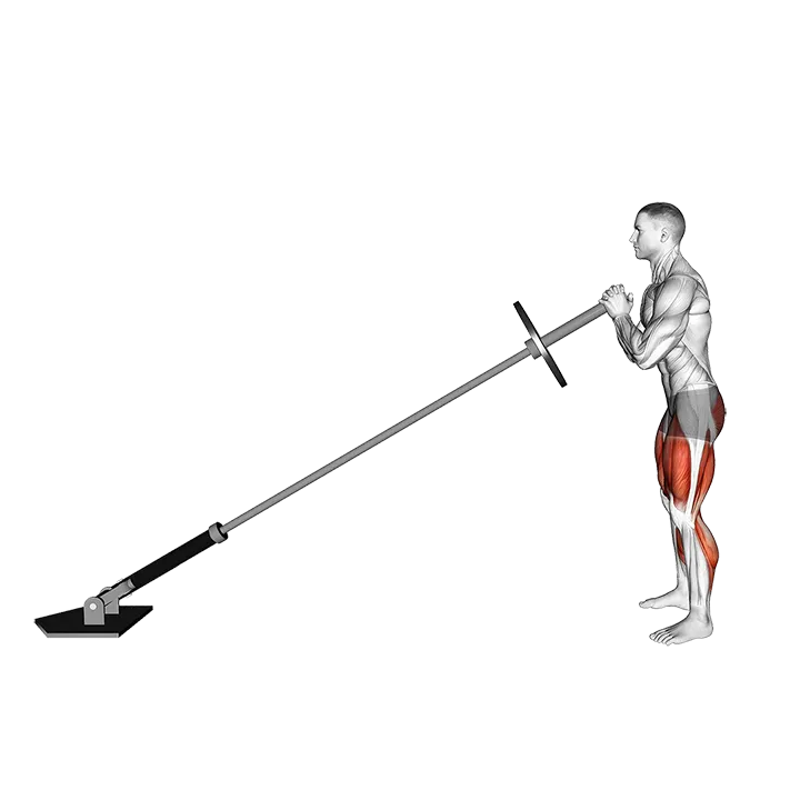 Landmine Squat Jump exercise animation (Male)