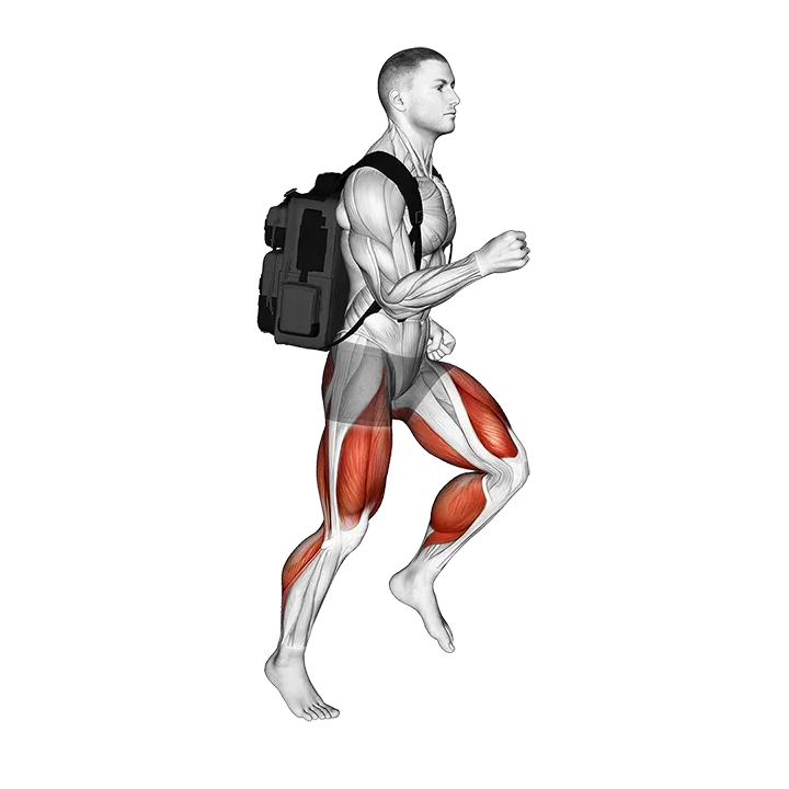 Weighted Backpack Running exercise animation (Male)