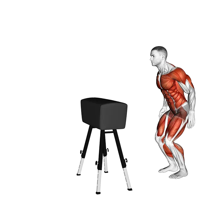 Box Jump Through the Arms exercise animation (Male)