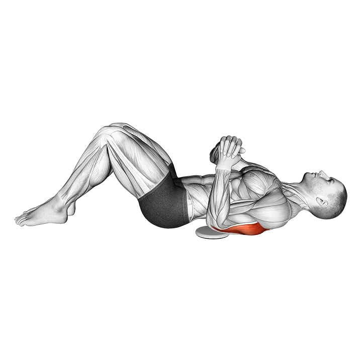 Lying Single Arm Triceps Stretch exercise animation (Male)