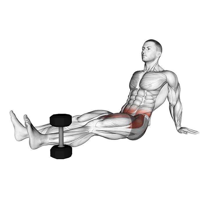 Seated Single Leg Half Circle exercise animation (Male)