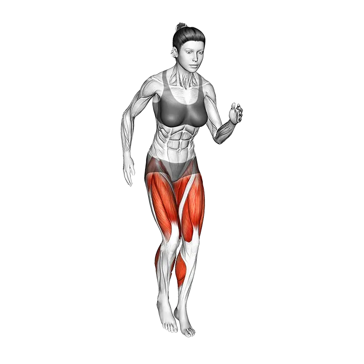 Quick Feet In Out Run exercise animation (Female)