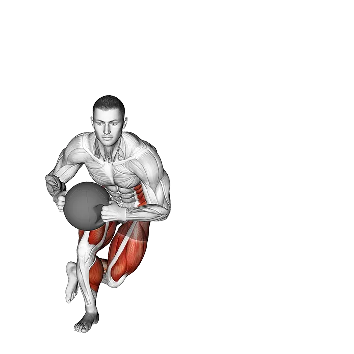 Medicine Ball Skater Hop exercise animation (Male)