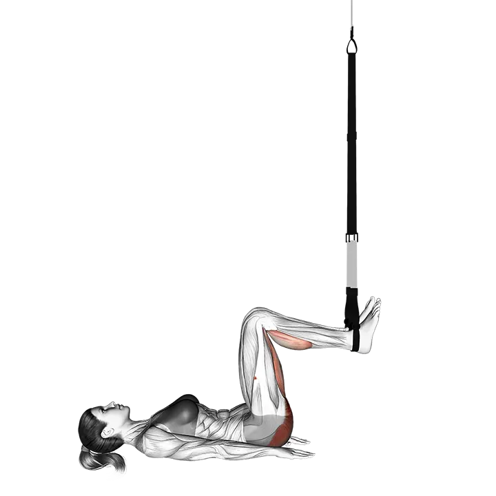 Suspension Hip Bridge exercise animation (Female)