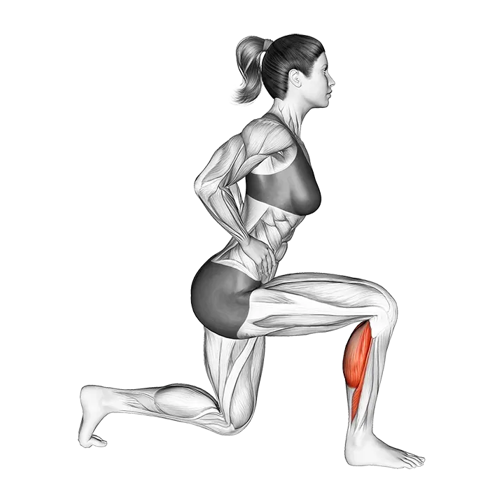 Split Stance Single Leg Calf Raise exercise animation (Female)