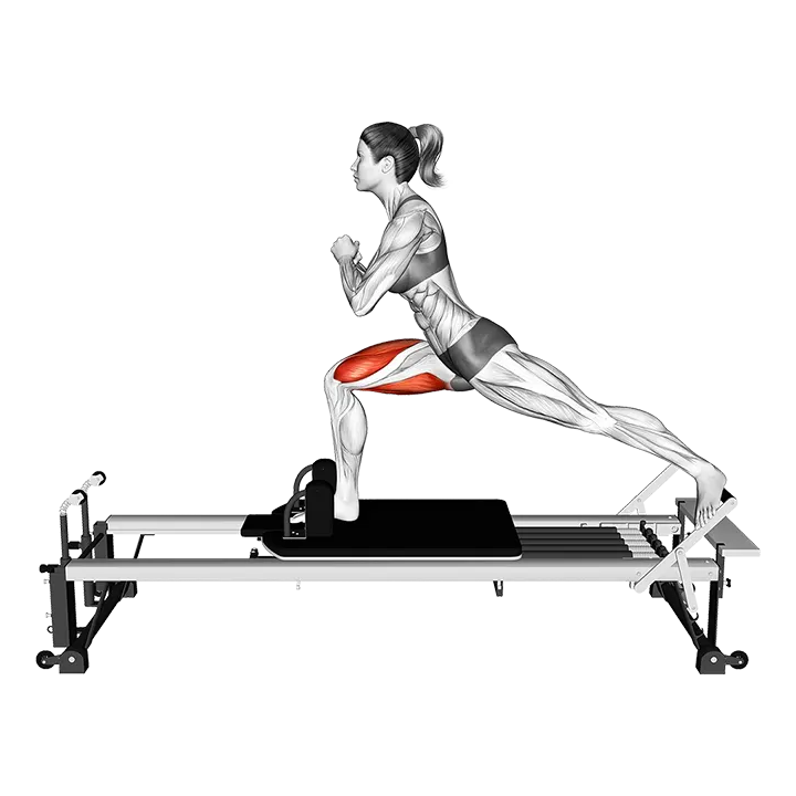 Pilates Machine Russian Split exercise animation (Female)