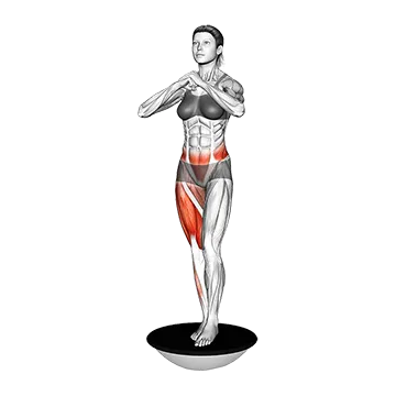 Bosu Ball Single Leg Squat