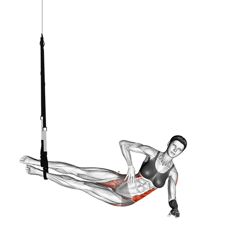 Suspension Side Bridge exercise animation (Female)