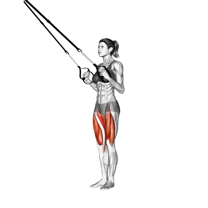Suspension Side Lunge exercise animation (Female)