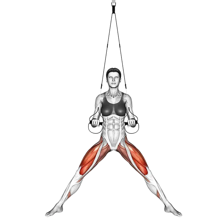 Suspension Side Stretch exercise animation (Female)