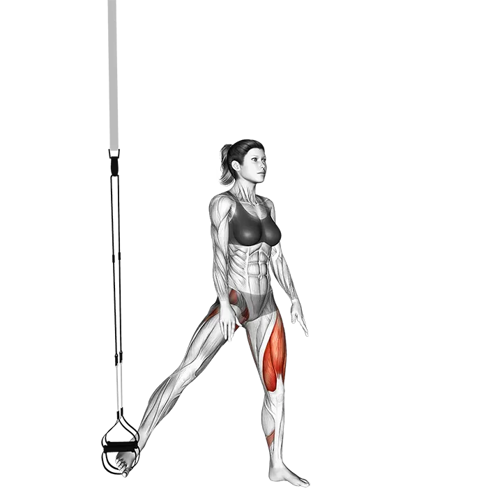 Suspension Abduction Lunge exercise animation (Weiblich)