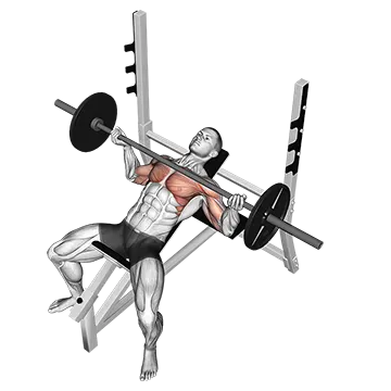 Barbell Incline Wide Reverse-grip Bench Press