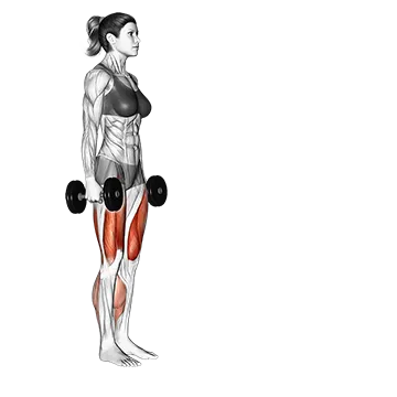 Dumbbell forward leaning lunge