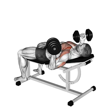 Dumbbell Incline reverse-grip 30 degrees bench press