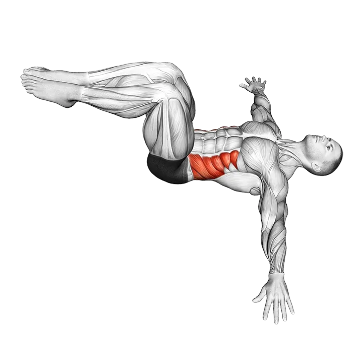 Half Wipers (bent leg) exercise animation (Male)