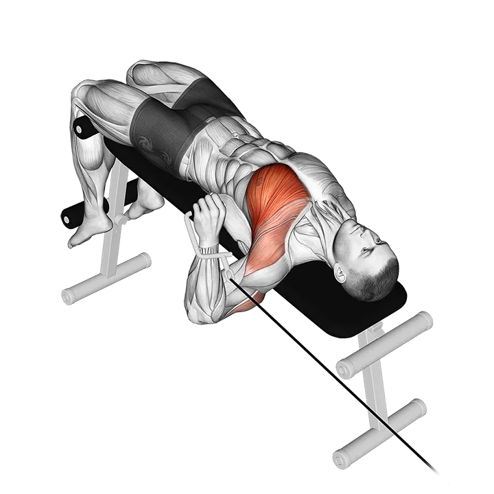 Cable Decline One Arm Press exercise animation (Male)