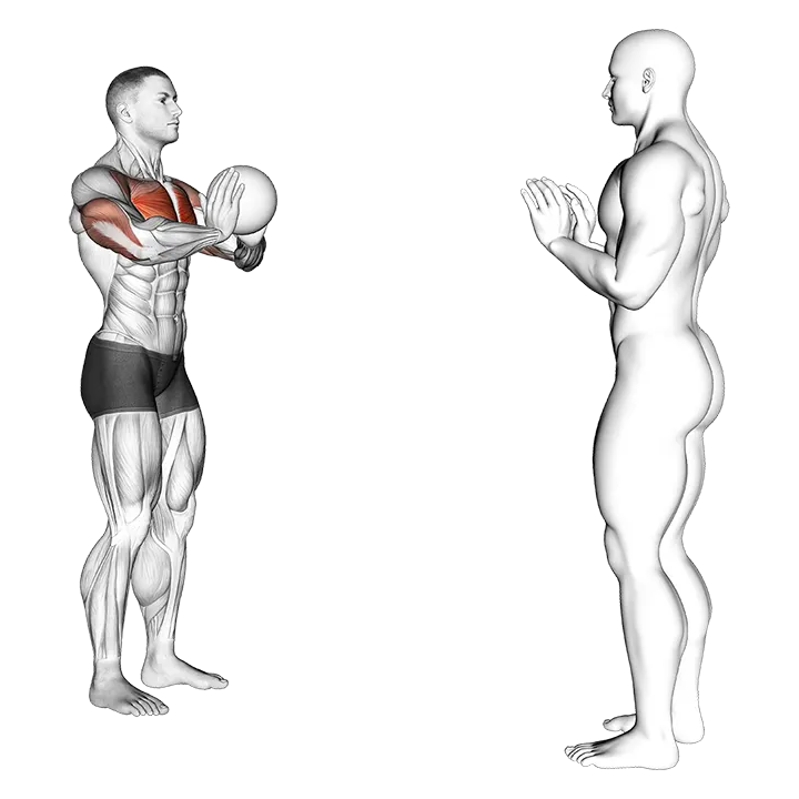 Medicine Ball Chest Pass exercise animation (Male)