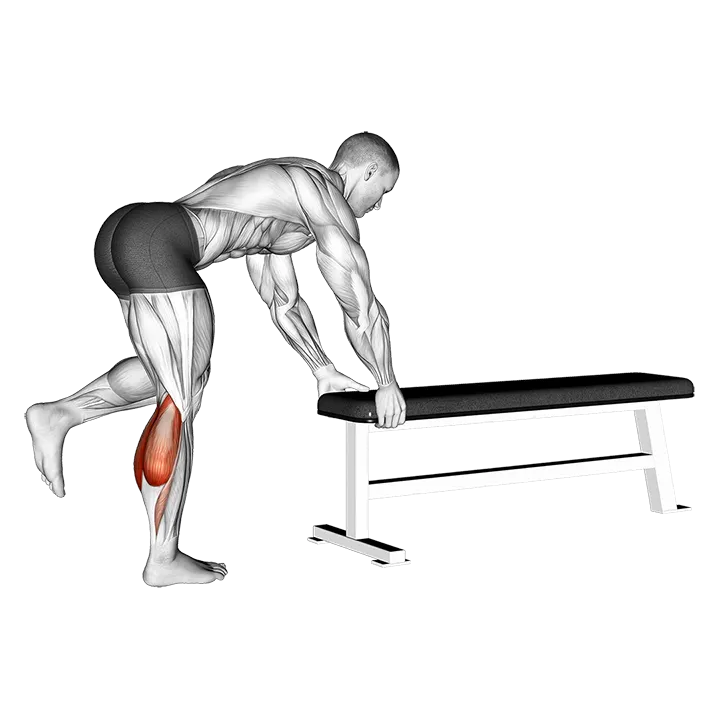 One Leg Donkey Calf Raise exercise animation (Male)