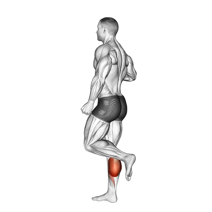 One Leg Floor Calf Raise exercise animation (Male)