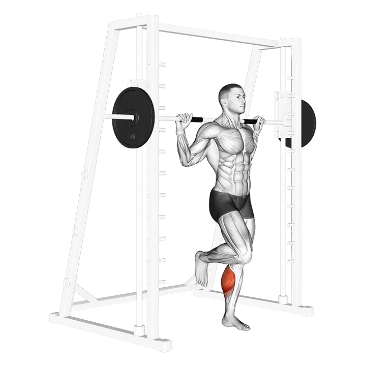 Smith One Leg Floor Calf Raise exercise animation (Male)