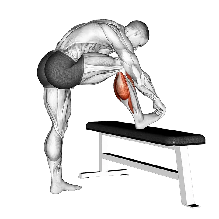 Standing Gastrocnemius Calf Stretch exercise animation (Male)