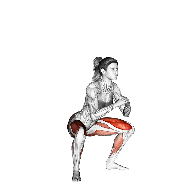 Squat Side Kick exercise animation (Female)