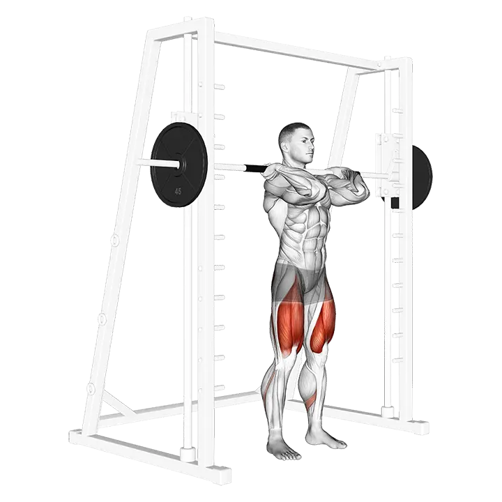 Smith Front Squat (Clean Grip) exercise animation (Männlich)