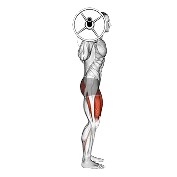 Barbell Full Squat (Side POV)