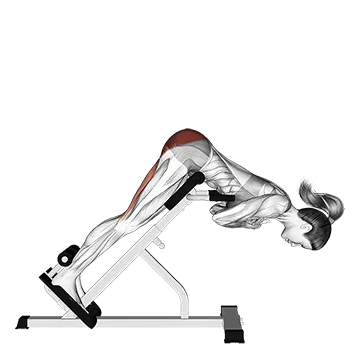 45 degree hyperextension (arms in front of chest) (Side-POV)