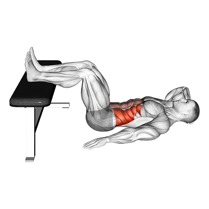 Oblique Crunch (Version 2) exercise animation (Male)