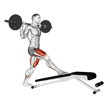 Barbell Decline Bench Lunge
