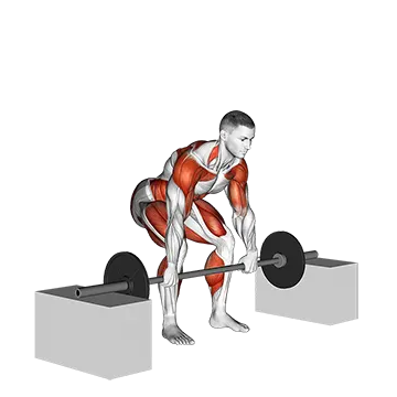 Barbell Power Clean from Blocks